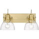 Hines 2 Light 18 inch Brushed Champagne Bronze Bath Vanity Wall Light